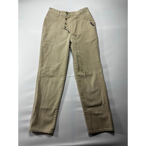 VTG RoughRider by Circle T Women's Tan Western Denim Jeans - Size 28x28 - Picture 1 of 8